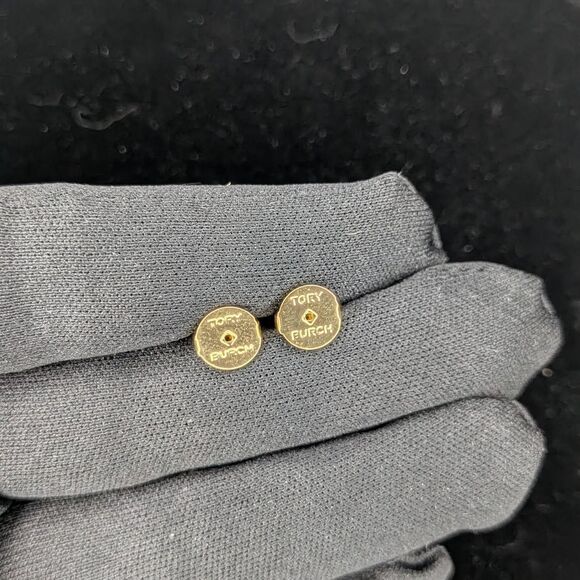 Tory Burch green and gold Kira earrings - Picture 4 of 4